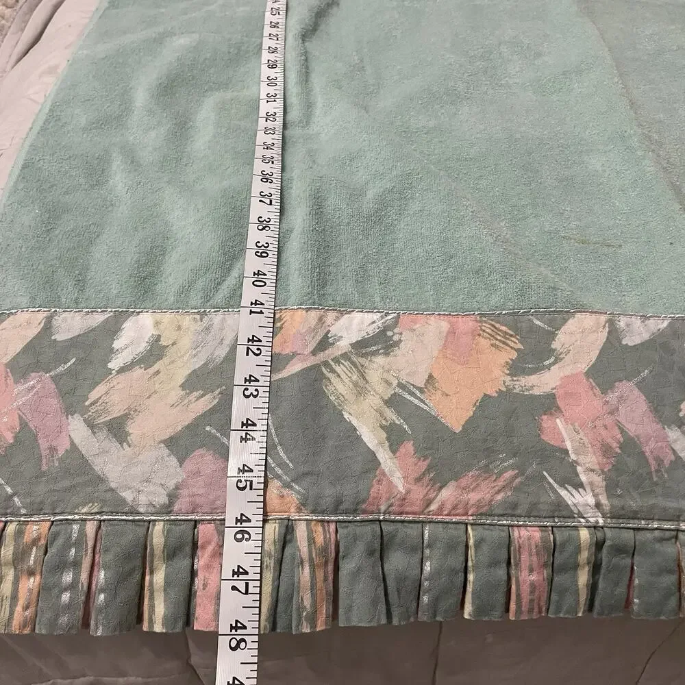 Fieldcrest Lustre Towel Set of Three Green Vintage 80s 2 Bath 1 Hand Cotton